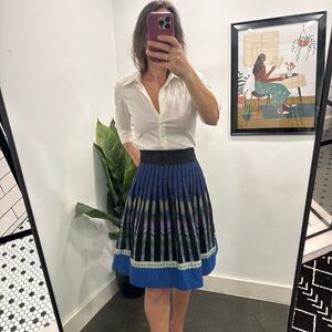 Elegant Blue and Black Women's Skirt